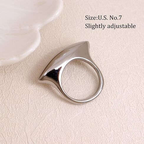 Gold Silver Chunky Rings for Women, Simple Statement Irregular Geometric Size 8 Stackable Non Tarnish Ring Prom Everyday Fashion Jewelry Gift in Saudi Arabia