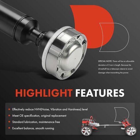 A-Premium Rear Complete Drive Shaft Prop Shaft Driveshaft Assembly Compatible with Dodge Charger 2015-2020, RWD, Replace# 68212029AB in Saudi Arabia