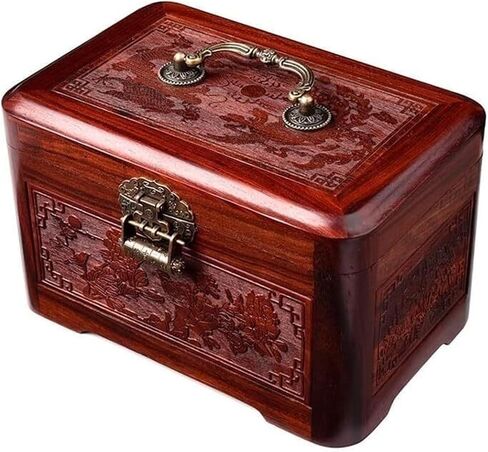 Chinese Retro Storage Box Ring Earring Necklace Bracelet Watch Small Storage Box Box 10.62 inches Box Organizers in Saudi Arabia