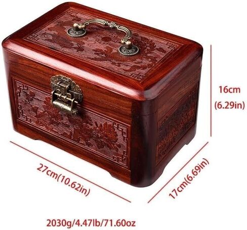 Chinese Retro Storage Box Ring Earring Necklace Bracelet Watch Small Storage Box Box 10.62 inches Box Organizers in Saudi Arabia