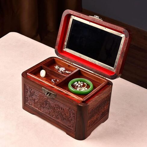 Chinese Retro Storage Box Ring Earring Necklace Bracelet Watch Small Storage Box Box 10.62 inches Box Organizers in Saudi Arabia
