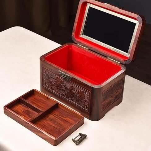 Chinese Retro Storage Box Ring Earring Necklace Bracelet Watch Small Storage Box Box 10.62 inches Box Organizers in Saudi Arabia