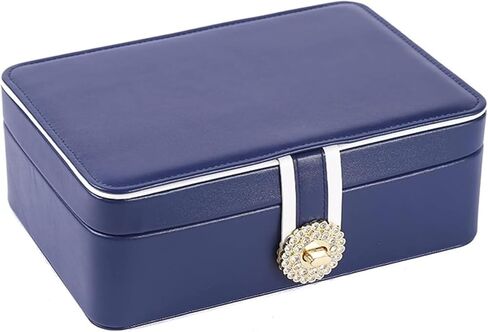 Double Layer PU Large Capacity Earrings Box Earrings Ring Multifunctional Box in Saudi Arabia