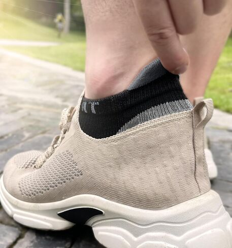 Mens Socks 6 Pairs-Athletic Ankle Socks Cushioned No Show For Men Running-Arch Compression Support in Saudi Arabia