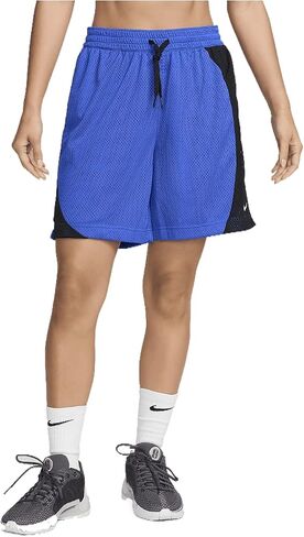 شورت كرة السلة النسائي الأساسي Dri-FIT Mesh من Nike (Hyper Royal/Black/White، FQ4538-405) مقاس كبير in Saudi Arabia