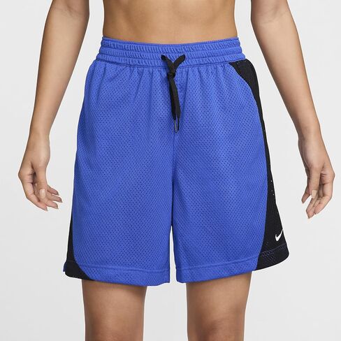 شورت كرة السلة النسائي الأساسي Dri-FIT Mesh من Nike (Hyper Royal/Black/White، FQ4538-405) مقاس كبير in Saudi Arabia