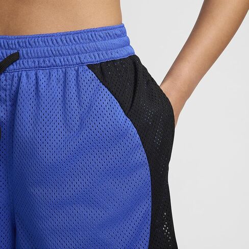 شورت كرة السلة النسائي الأساسي Dri-FIT Mesh من Nike (Hyper Royal/Black/White، FQ4538-405) مقاس كبير in Saudi Arabia
