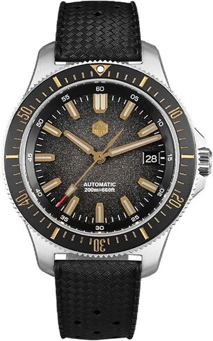 ساعة سان مارتن SN0118 أوتوماتيكية للرجال، 40 ملم كريستال ياقوتي ساعات غوص 316L ستانلس ستيل مقاومة للماء حتى 200 متر in Kuwait