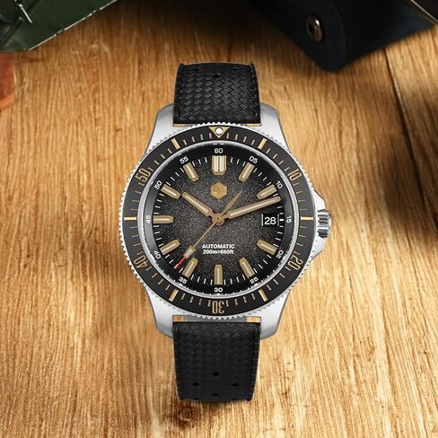 ساعة سان مارتن SN0118 أوتوماتيكية للرجال، 40 ملم كريستال ياقوتي ساعات غوص 316L ستانلس ستيل مقاومة للماء حتى 200 متر in Kuwait