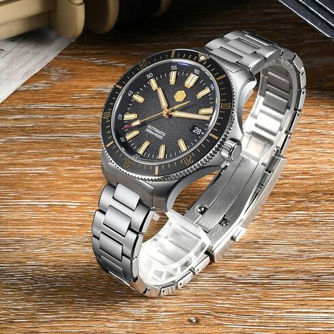 ساعة سان مارتن SN0118 أوتوماتيكية للرجال، 40 ملم كريستال ياقوتي ساعات غوص 316L ستانلس ستيل مقاومة للماء حتى 200 متر in Kuwait