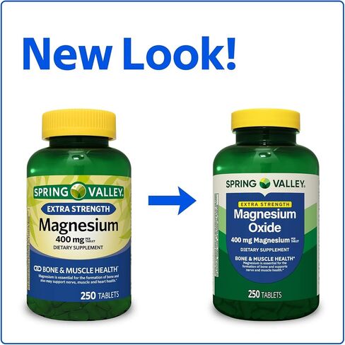Magnesium 400mg Supplement for Bone, Muscle & Heart Health – Extra Strength Magnesium Tablets – 250 Count, 8+ Month Supply – Supports Relaxation, Energy & Nerve Function in Saudi Arabia