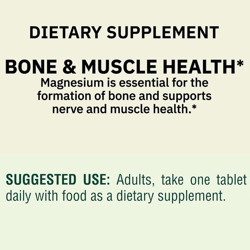 Magnesium 400mg Supplement for Bone, Muscle & Heart Health – Extra Strength Magnesium Tablets – 250 Count, 8+ Month Supply – Supports Relaxation, Energy & Nerve Function in Saudi Arabia
