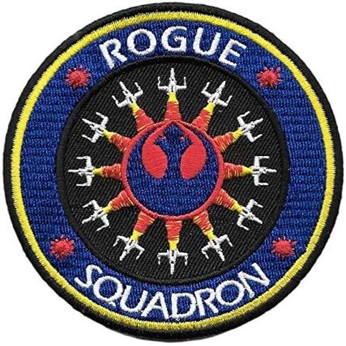 S Wars Rogue Squadron Logo Embroidered 3.5" in Diameter Iron on Patch in Saudi Arabia