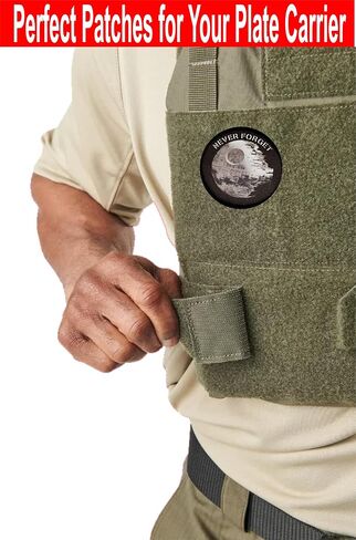 Never Forget Death Star Morale Patch | 3" Funny Patches by RedheadedTshirts | Make Vader Proud of Your Tactical Gear, Plate Carrier, Backpack, Vest or Hat | USA Made by Stormtroopers in Saudi Arabia