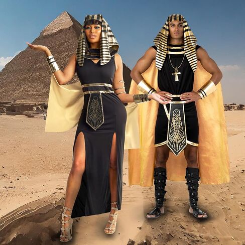 Morph Cleopatra Costume for Women With Staff - Egyptian Halloween Costume For Women, Cleopatra Costumes Adult in Saudi Arabia