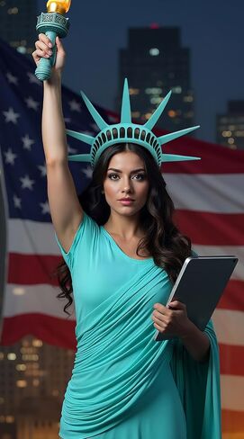 Statue of Liberty Greek Goddess Costume, White Long Dress, Halloween Cosplay Outfit in Saudi Arabia