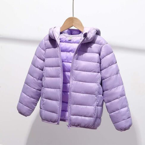 Girls Lightweight Jacket Fall Teen Zip up Hooded Puffer Jackets with Pockets Boys Winter Coat Kids Winter Clothes in Saudi Arabia