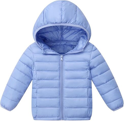 Girls Lightweight Jacket Fall Teen Zip up Hooded Puffer Jackets with Pockets Boys Winter Coat Kids Winter Clothes in Saudi Arabia