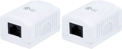 Monoprice Surface Mount Box Cat5e Single (107090), white in Saudi Arabia