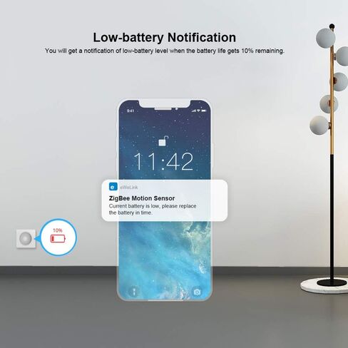 SONOFF SNZB-03 ZigBee Motion Sensor, Wireless Motion Detector Get Alerts or Trigger Lights to Turn on, SONOFF Zigbee Bridge Required in Saudi Arabia