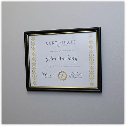 Universal UNV76849 8.5 in. x 11 in. All Purpose Insert Document Frame - Black/Gold (3/Pack) in Saudi Arabia