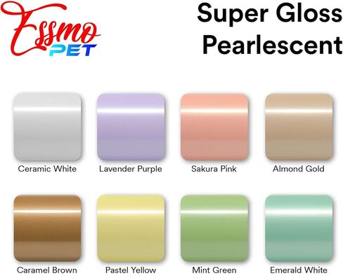 12"x60" (1FTx5FT) Pastel Yellow PET Super Pearlescent Glitter Metallic Diamond Vinyl Wrap Auto Car Sticker Decal Film Sheet Bubble Free Air Release Technology with Tool Kit in Saudi Arabia