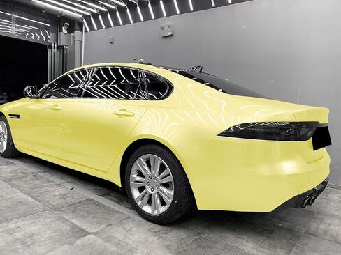 12"x60" (1FTx5FT) Pastel Yellow PET Super Pearlescent Glitter Metallic Diamond Vinyl Wrap Auto Car Sticker Decal Film Sheet Bubble Free Air Release Technology with Tool Kit in Saudi Arabia