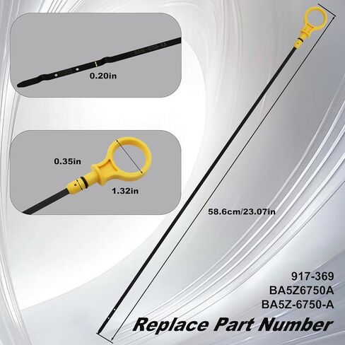 Engine Oil Dipstick Compatible with Ford Edge Explorer Flex Fusion Taurus Lincoln MKS MKT MKX MKZ Mercury Milan Sable Replace# 917-369 BA5Z6750A BA5Z-6750-A in Kuwait