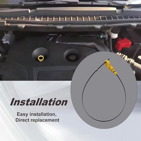 Engine Oil Dipstick Compatible with Ford Edge Explorer Flex Fusion Taurus Lincoln MKS MKT MKX MKZ Mercury Milan Sable Replace# 917-369 BA5Z6750A BA5Z-6750-A in Kuwait