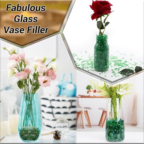 ARSUK Flat Marbles Black Vase Filler Glass Pebbles – Decorative Glass Beads for Vases, Gems, Rocks, Stones, Crafts, Table Scatter, Wedding Centerpieces, Mancala Stones 1 LB (100 Pcs, 0.7–0.8 Inch) in Saudi Arabia