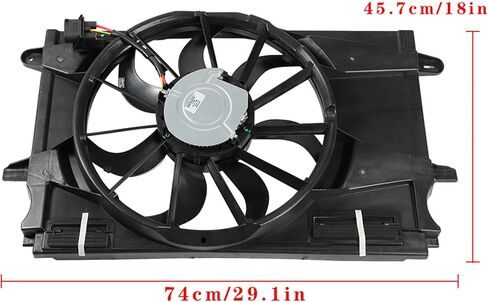 Engine Radiator Cooling Fan Assembly Replacement for Chevy Cruze 1.4L 2017-2019 39013323 in Saudi Arabia