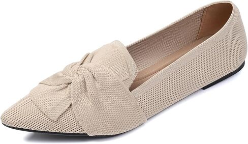 Flats for Womens Bow Comfortable Pointed Toe Ballet Flats with Knit Dressy Flats in Saudi Arabia