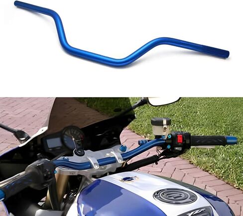 Motorcycle Handlebar 7/8" 22mm Cafe Racer Handlebars Drag Bars Universal For Cafe Race Bobber Motocross Dirt Pit Bike ATV Ebike Mini Bike Black in Saudi Arabia