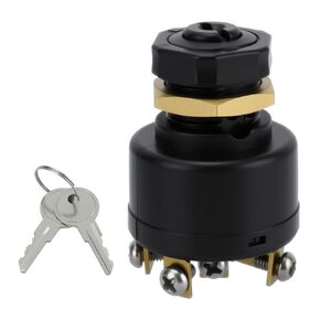 1 حزمة مفتاح تشغيل الإشعال لجونسون Evinrude ادفع إلى الاختناق مفتاح تشغيل الإشعال الداخلي والخارجي، 50-11651 مفتاح الإشعال البحري (أسود) in Kuwait