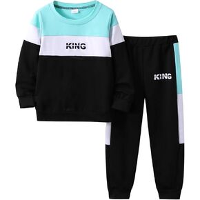 طقم ملابس للأولاد بنطال مموه بطبعة حروف LA بدلة رياضية للخريف للأولاد in Kuwait