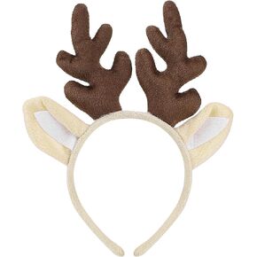 Lusofie Deer Headband Christmas Halloween Cute Reindeer Antlers Headband for Women in Saudi Arabia