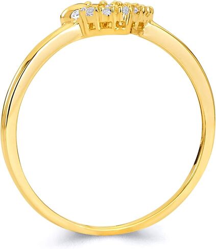 The World Jewelry Center 14k Yellow Gold Heart Fashion Ring in Saudi Arabia