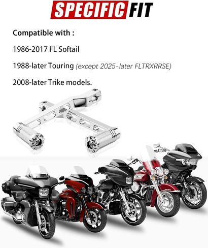 رافعة ناقل الحركة بكعب من الكروم + ربط التحول متوافق مع Harley Softail Touring Road King Street Road Tri Glide Trikes FL (كروم) in Kuwait