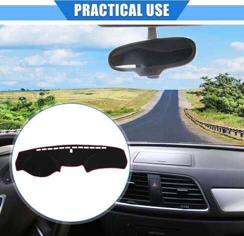 Car Dashboard Cover Compatible for Honda Accord 2008-2013, Protective Polyester Black Center Console Interior Trim Dash Cover Mat Pad in Saudi Arabia