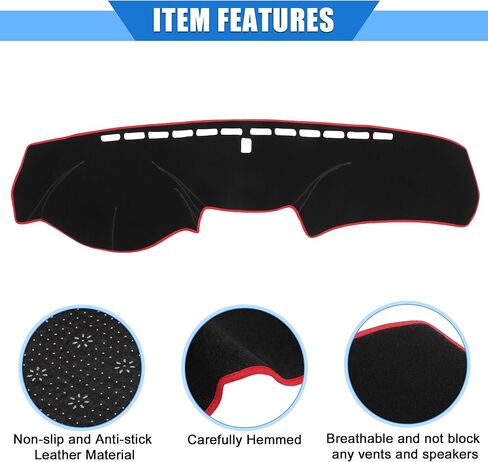 Car Dashboard Cover Compatible for Honda Accord 2008-2013, Protective Polyester Black Center Console Interior Trim Dash Cover Mat Pad in Saudi Arabia