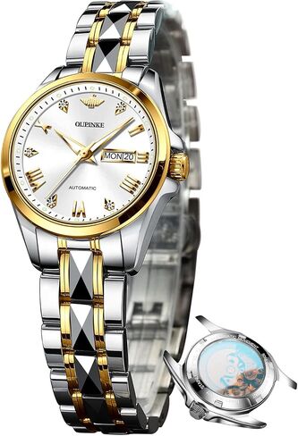 OUPINKE Women Automatic Watch Mechanical Self Winding Classic Luxury in Saudi Arabia