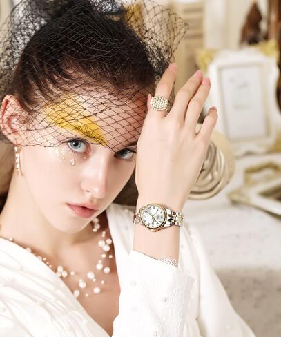 OUPINKE Women Automatic Watch Mechanical Self Winding Classic Luxury in Saudi Arabia