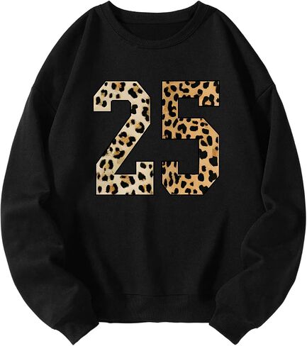 Men's Number Print Cheetah Sweatshirt Long Sleeve Crewneck Sweatshirt Pullover Jersey Outfits in Saudi Arabia