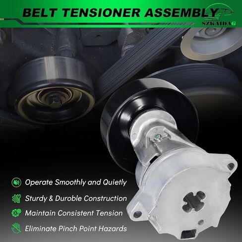 Belt Tensioner Assembly with Pulley for:-Nissan Armada 2005-2015 Pathfinder 2008-2012 Titan 2004-2015 5.6L for:-Infiniti Qx56 2004-2010 5.6L OE# 38340 119551LAOA 119551LA0A 119557S000 in Saudi Arabia