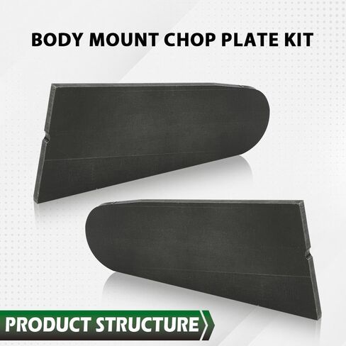 GRAND ORANGE BMC Body Mount Chop Plate Kit Black Compatible with Toyota Tacoma 2005-2021 Fit Second & Third Generation Tacoma 2pcs Left & Right Cab Mount Chop Accessories in Saudi Arabia