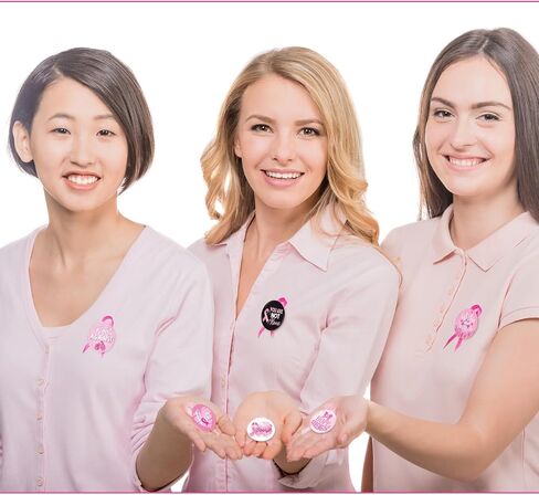 30 Pcs Breast Cancer Awareness Badges Pins,Pink Ribbon Button Pins Brooch Round Lapel Pins Accessories Stuff for Women Backpacks Clothes Hats Bags Event Marathon Survivor Gifts Party Supplies Favors in Saudi Arabia