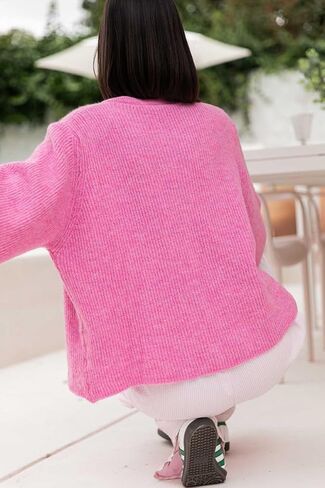 Women Button Down Ribbed Cardigan Short Sleeve Crew Neck Open Front Sweater Y2k Fall Knit Crop Shirts Outwear in Kuwait