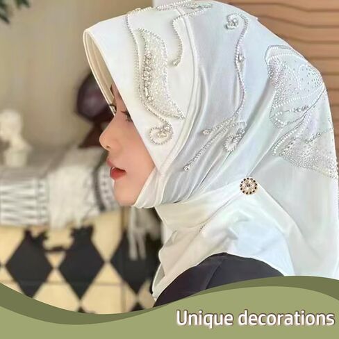 حجر الراين الحجاب مغناطيس قوي الرجعية الحجاب للنساء أزرار مغناطيسية دائرية لوشاح عمامة الإسلامية النقاب اكسسوارات مسلم (2، زهرة فضية) in Kuwait