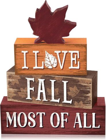 Yousoontic 4 Pcs Wooden Table Decorations Rustic Signs Tiered Tray Decor Wood Farmhouse Vintage Ornaments Gift Centerpiece Tabletop Decor for Entryway Home Desk Room (Halloween Spider) in Saudi Arabia