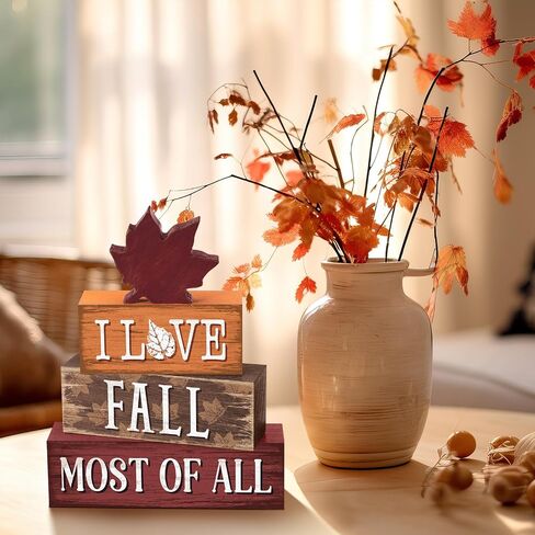 Yousoontic 4 Pcs Wooden Table Decorations Rustic Signs Tiered Tray Decor Wood Farmhouse Vintage Ornaments Gift Centerpiece Tabletop Decor for Entryway Home Desk Room (Halloween Spider) in Saudi Arabia